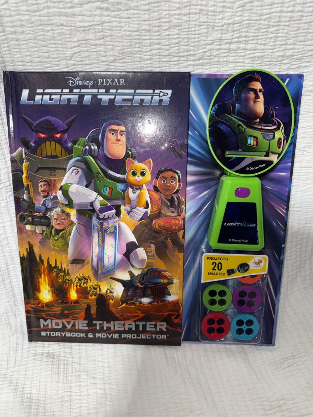 Disney Lightyear Movie Theater Storybook & Projector - Green, Purple, Black